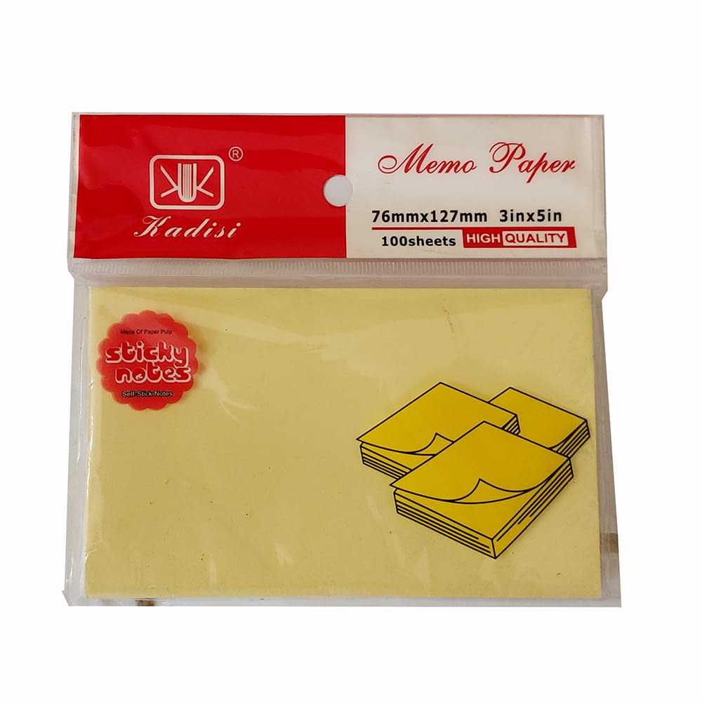 Post it Pads / Sticky Notes 3×5 Yellow 100st Pc Bhoomi Supply